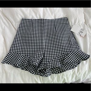 Zara Gingham Shorts